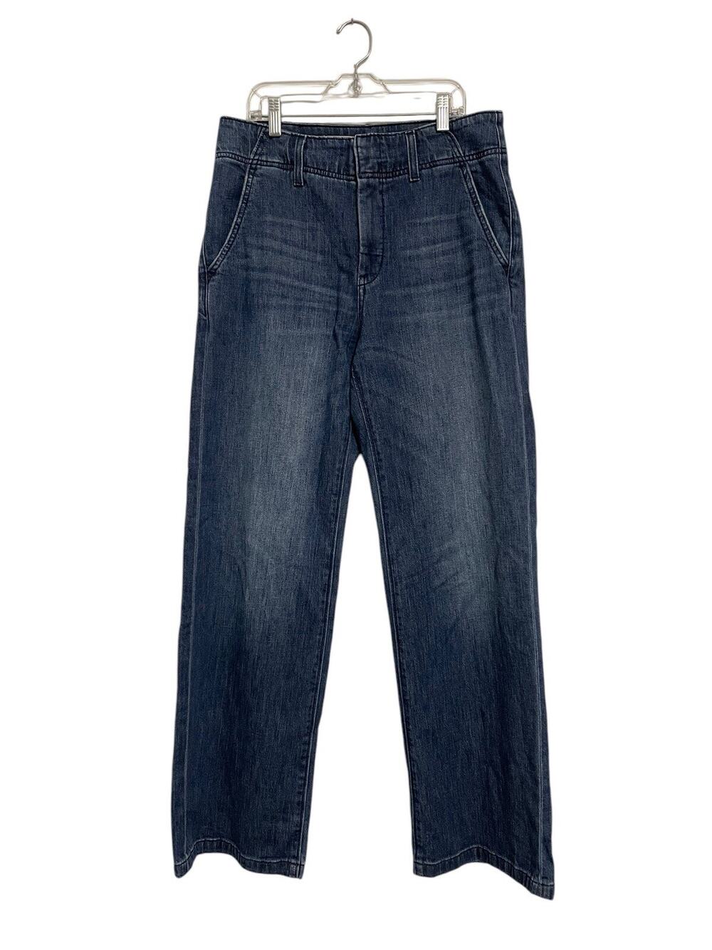 Anthropologie Pilcro Wide Leg Dark Wash Denim Jeans High Rise Size 27 (30Wx31L)